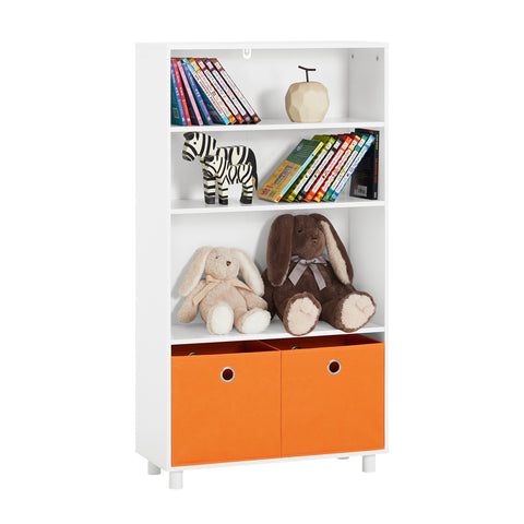 SoBuy KMB68-W Boekenrek voor Kinderen, Kinderboekenkast, Kinderrek, Kinderplank, Boekenplank, Speelgoedplank