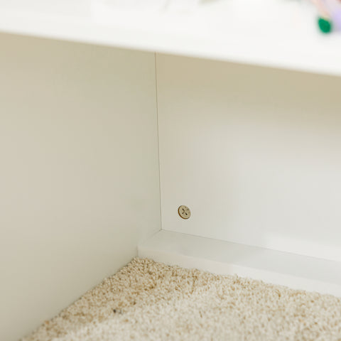 SoBuy KMB74-W Speelgoedkist voor Kinderen, Speelgoed Opbergdoos, Kinderspeelgoedkist, Kinder Opbergkast met 1 Lade, Kinderboekenplank