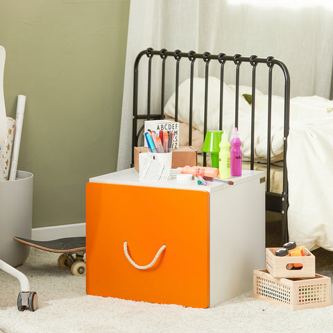SoBuy KMB74-W Speelgoedkist voor Kinderen, Speelgoed Opbergdoos, Kinderspeelgoedkist, Kinder Opbergkast met 1 Lade, Kinderboekenplank