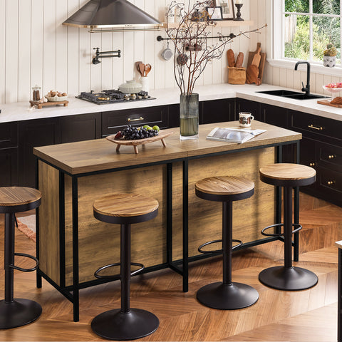 Sobuy KNL01-F Keukeneiland - Keukenkast - Keuken Werktafel - Opbergkast - Dressoir - Kast met 2 Deuren, 4 Kubusvakken