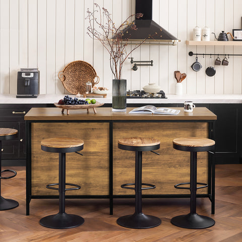 Sobuy KNL01-F Keukeneiland - Keukenkast - Keuken Werktafel - Opbergkast - Dressoir - Kast met 2 Deuren, 4 Kubusvakken