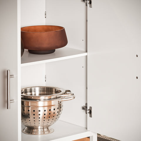 SoBuy KNL09-WN Centraal keukeneiland met werkblad van rubberhout, keukenkast met 2 deuren, 4 vakken, 170 x 60 x 89 cm, wit