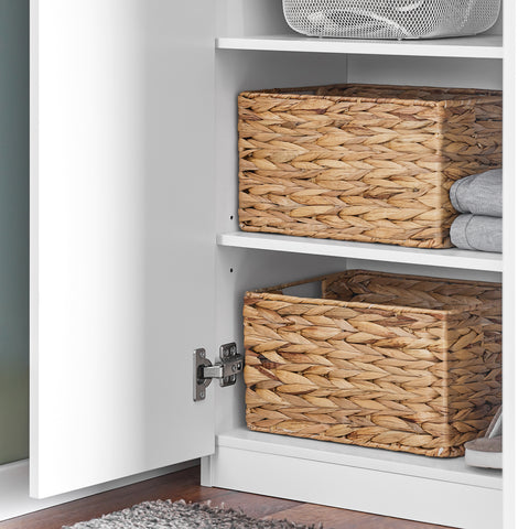 SoBuy KSB01-W Kledingkast, voor volwassenen, slaapkamer, kledingkast, voor slaapkamer, woonkamer, hal, 1 kledingkast, 2 deuren, 5 vakken