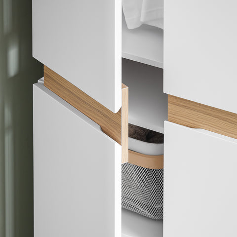 SoBuy KSB01-W Kledingkast, voor volwassenen, slaapkamer, kledingkast, voor slaapkamer, woonkamer, hal, 1 kledingkast, 2 deuren, 5 vakken