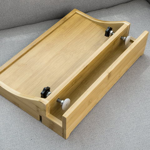 SoBuy NKD01-N Bedplank Bamboe Zwevend nachtkastje Met Kabelbeheer