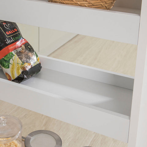 SoBuy NSR01-W Smalle trolley - Keukentrolley - Opbergrek - MDF - Wit