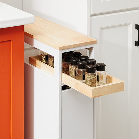 SoBuy NSR11-WN Plankenkast op Wieltjes van Hout Opslagmeubel Keuken Badkamer Trolley Kast Nis Servicetrolley