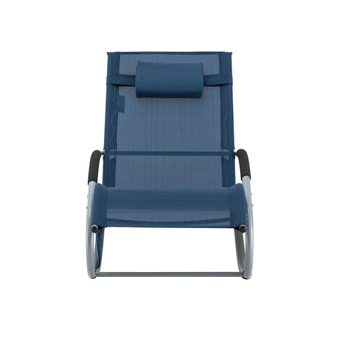 SoBuy OGS28-NB Comfortabele ligstoel Swingstoel Schommelligstoel Zonnebed - Tuin