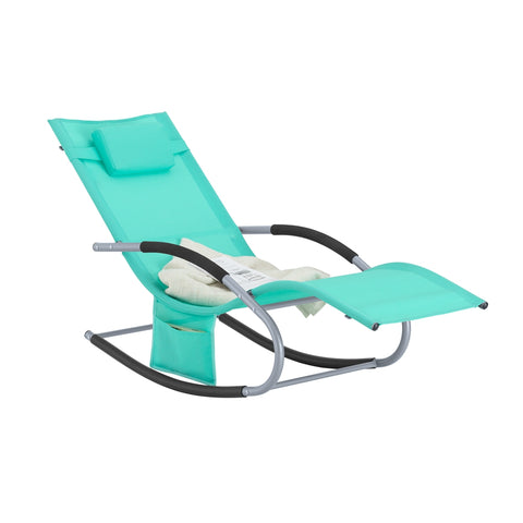 SoBuy OGS28-TB Comfortabele ligstoel Swingstoel Schommelligstoel Zonnebed - Tuin
