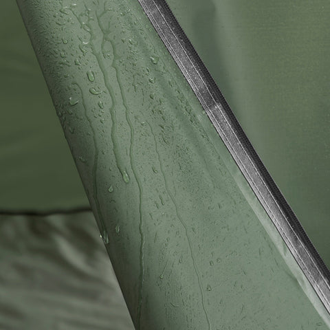 SoBuy OGS32-GR | 4-in-1 Tent met opvouwbaar  verhoogd bed, dak, slaapzak, luchtmatras  | Maximale belasting 114 kg | 1 Persoon | Groente