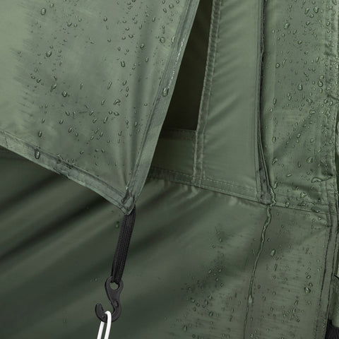 SoBuy OGS32-GR | 4-in-1 Tent met opvouwbaar  verhoogd bed, dak, slaapzak, luchtmatras  | Maximale belasting 114 kg | 1 Persoon | Groente