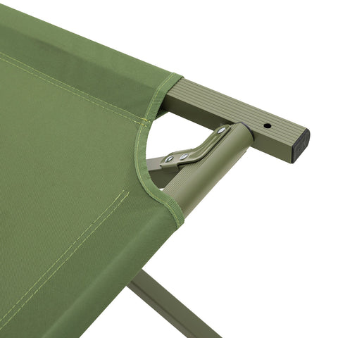 SoBuy OGS32-GR | 4-in-1 Tent met opvouwbaar  verhoogd bed, dak, slaapzak, luchtmatras  | Maximale belasting 114 kg | 1 Persoon | Groente