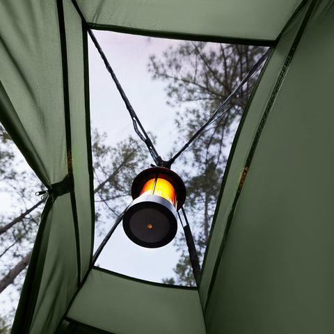 SoBuy OGS32-GR | 4-in-1 Tent met opvouwbaar  verhoogd bed, dak, slaapzak, luchtmatras  | Maximale belasting 114 kg | 1 Persoon | Groente