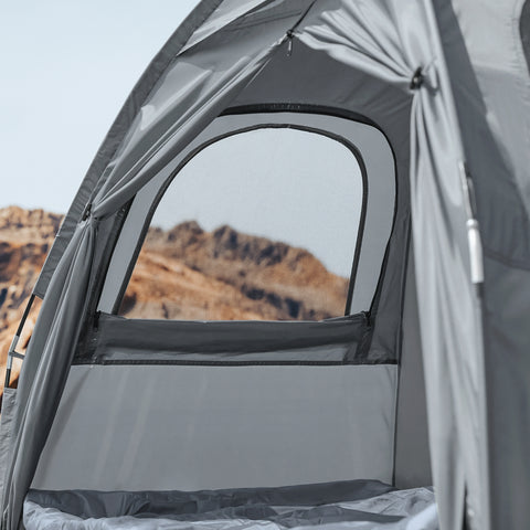 SoBuy 4-in-1 Tent met Campingbed, Slaapzak, Luchtmatras en Accessoires, 1 Persoons Veldbed, OGS32-HG