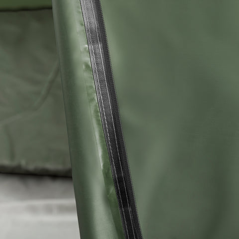 SoBuy OGS32-II-GR Campingbed Buitenkampeertent met lampenhaken en schoenenopbergvakken 3-in-1 Persoon Praktisch Kampeerbed