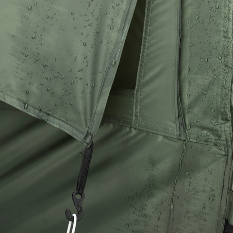 SoBuy OGS32-II-GR Campingbed Buitenkampeertent met lampenhaken en schoenenopbergvakken 3-in-1 Persoon Praktisch Kampeerbed