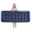 Sobuy OGS32-II-HG-P01 Campingmatras, 1-zits, strandmatras met kussen en pomp, trekkingmatras, draagbaar, opblaasbare matras, tent, grijs, 191 x 76 x 22 cm