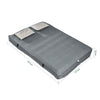 SoBuy OGS32-II-L-HG-P01 Campingmatras, 2-zits, strandmatras met kussen en pomp, trekkingmatras, draagbaar, opblaasbare matras, tent, grijs, 191 x 137 x 22 cm