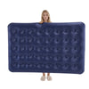 SoBuy OGS32-II-L-HG-P01 Campingmatras, 2-zits, strandmatras met kussen en pomp, trekkingmatras, draagbaar, opblaasbare matras, tent, grijs, 191 x 137 x 22 cm