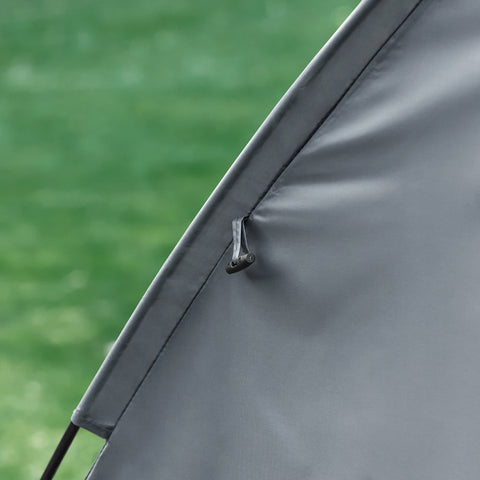 SoBuy OGS32-L-HG | 4-in-1 Tent met opvouwbaar  verhoogd bed, dak, slaapzak, luchtmatras  | Maximale belasting 180 kg | 1 Personen | Grijs