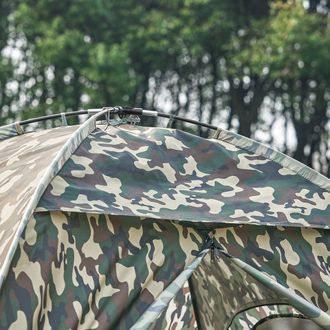 SoBuy OGS32-TN | 4-in-1 Tent met opvouwbaar  verhoogd bed, dak, slaapzak, luchtmatras  | Maximale belasting 114 kg | 1 Persoon | Camouflage | Camouflage
