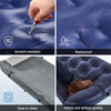 Sobuy OGS32-II-HG-P01 Campingmatras, 1-zits, strandmatras met kussen en pomp, trekkingmatras, draagbaar, opblaasbare matras, tent, grijs, 191 x 76 x 22 cm