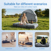 Sobuy OGS32-II-HG-P01 Campingmatras, 1-zits, strandmatras met kussen en pomp, trekkingmatras, draagbaar, opblaasbare matras, tent, grijs, 191 x 76 x 22 cm