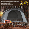 SoBuy OGS60-HG | Opvouwbaar Campingbedje | 3 in 1 met anti-UV dak + opblaasbare matras + draagtas | maximale belasting 150 kg | 1 persoon | Grijs