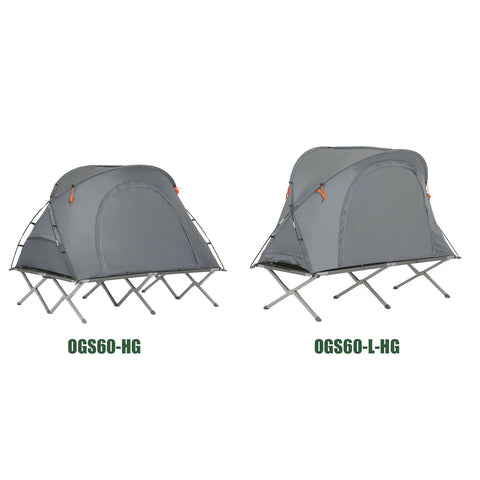 SoBuy OGS60-HG | Opvouwbaar Campingbedje | 3 in 1 met anti-UV dak + opblaasbare matras + draagtas | maximale belasting 150 kg | 1 persoon | Grijs