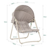 SoBuy OGS62-MI Schommelstoel met verstelbare parasol voor tuin en balkon, hangmat en tuinschommel voor buiten, beige, 108 x 126 x 163 cm