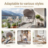 SoBuy OGS62-MI Schommelstoel met verstelbare parasol voor tuin en balkon, hangmat en tuinschommel voor buiten, beige, 108 x 126 x 163 cm