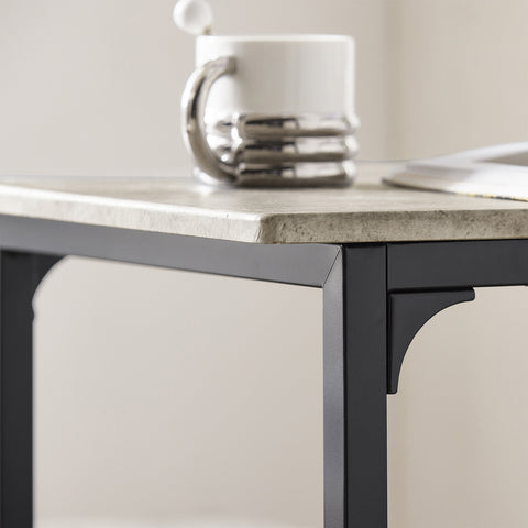 SoBuy OGT10-HG Bistrotafel 3-delige Tafel met 2 stoelen Bartafelset Eettafel Grijze Zitgroep