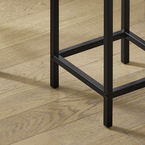 SoBuy OGT10-HG Bistrotafel 3-delige Tafel met 2 stoelen Bartafelset Eettafel Grijze Zitgroep