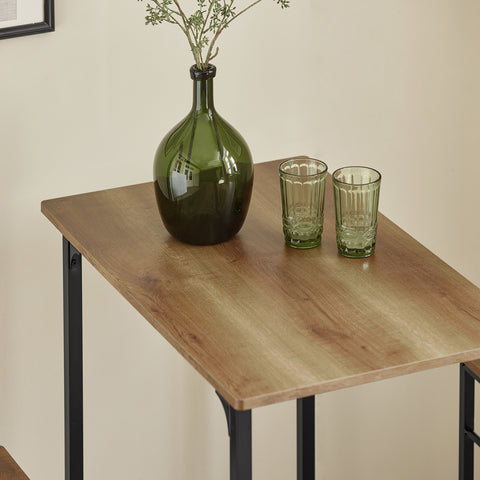 SoBuy OGT10-PF Bistrotafel 3-delige Tafel met 2 stoelen Bartafelset Eettafel