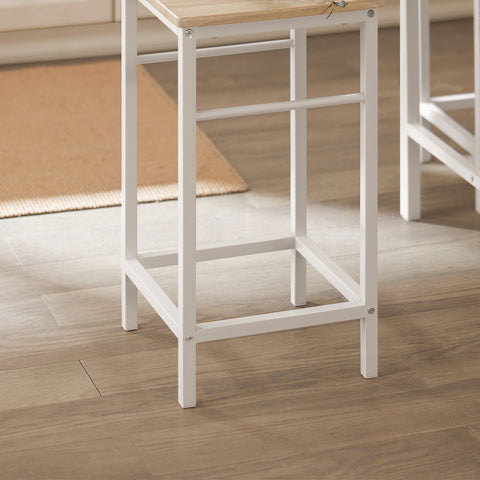 SoBuy OGT11-WN Bartafel Tafel met 4 krukken，Tuinset bartafelset 5-delige eettafel bistrotafel met 4 stoelen