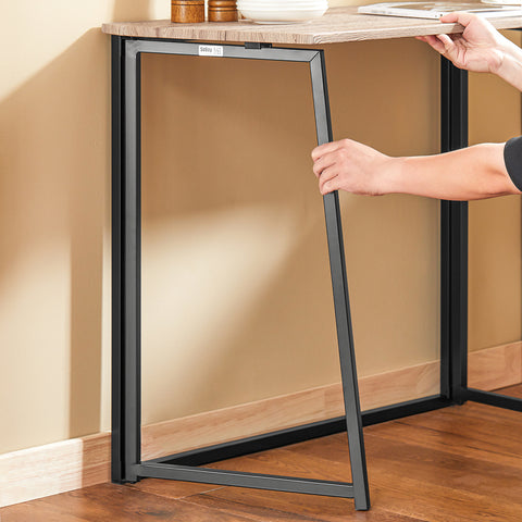 SoBuy OGT18-N Eettafel Set 3-delige Klaptafel met 2 Krukken Eetstoel Tuinzitgroep Keukentafel