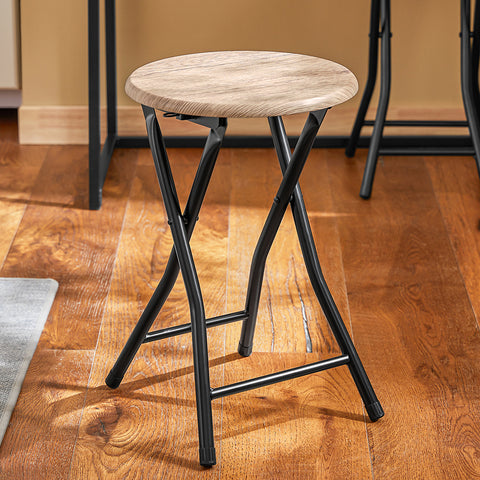 SoBuy OGT18-N Eettafel Set 3-delige Klaptafel met 2 Krukken Eetstoel Tuinzitgroep Keukentafel