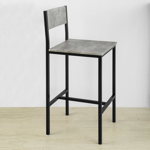 SoBuy OGT27-HG 3-delig Bartafel met Stoelen Barset Bistrotafel met 4 Barkrukken Zitgroep