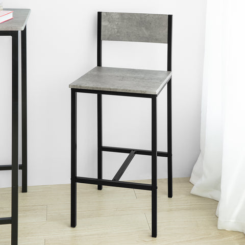 SoBuy OGT27-HG 3-delig Bartafel met Stoelen Barset Bistrotafel met 4 Barkrukken Zitgroep