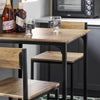 SoBuy OGT27-N 3-delig Bartafel met Stoelen Barset Bistrotafel met 4 Barkrukken Zitgroep