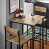 SoBuy OGT27-N 3-delig Bartafel met Stoelen Barset Bistrotafel met 4 Barkrukken Zitgroep