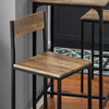 SoBuy OGT27-N 3-delig Bartafel met Stoelen Barset Bistrotafel met 4 Barkrukken Zitgroep