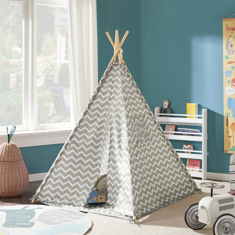 SoBuy OSS03 Speeltent Kinderen Indianen Tipi Tipi-tent - Grijs