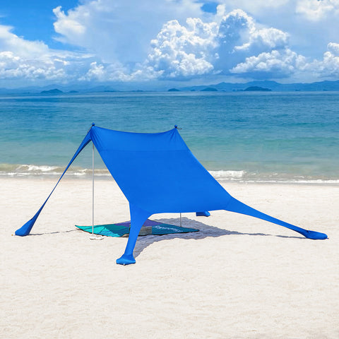 SoBuy OZT01-DB Strandhuisje, lycra, polyester, UPF30, draagbare strandtent, strandparasol, schaduw