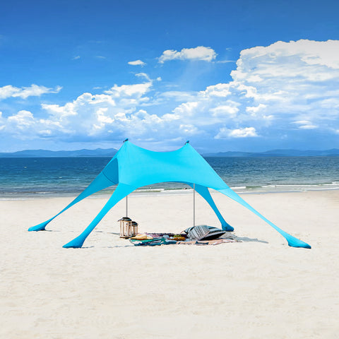 SoBuy OZT01-HB Strand Schuilplaatsen Lycra Polyester Anti UV UPF 30, Draagbare Strandtent, Strandparasol, Strandluifel met Draagtas