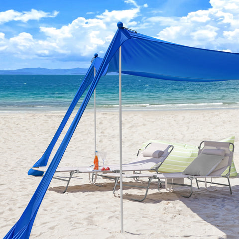 SoBuy OZT02-DB Strand Schuilplaatsen Lycra Polyester Anti UV UPF 30, Draagbare Strandtent, Strandparasol, Strandluifel met Draagtas