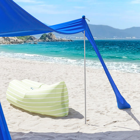SoBuy OZT02-DB Strand Schuilplaatsen Lycra Polyester Anti UV UPF 30, Draagbare Strandtent, Strandparasol, Strandluifel met Draagtas