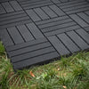 Sobuy SDA14-HG Set van 15 terrastegels voor buiten, vloerbedekking, kliksysteem voor balkon en terras, antislip, waterdicht, grijs, 30,5 x 30,5 x 2 cm