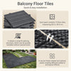 Sobuy SDA14-HG Set van 15 terrastegels voor buiten, vloerbedekking, kliksysteem voor balkon en terras, antislip, waterdicht, grijs, 30,5 x 30,5 x 2 cm