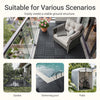 Sobuy SDA14-HG Set van 15 terrastegels voor buiten, vloerbedekking, kliksysteem voor balkon en terras, antislip, waterdicht, grijs, 30,5 x 30,5 x 2 cm